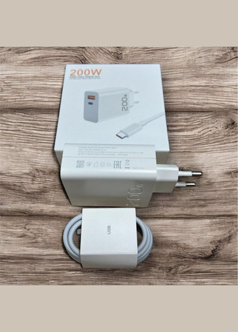 Зарядное устройство для 200W с 2-мя разъемами + Кабель USB-Type C с поддержкой быстрой зарядки Xiaomi (346483881)