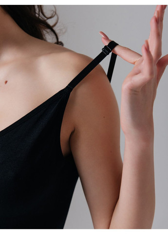 Коригуюча білизна комбідрес жіночий на бреттельках з утяжкою живота Чорний Nud (365962874)