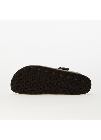 Серо-бежевые замшевые шлепанцы биркенсток birkenstock boston No Brand