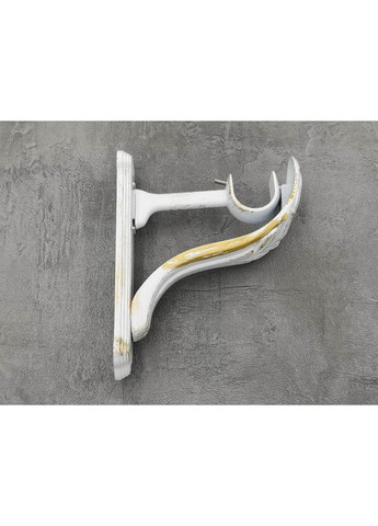 Карниз Одеон гладка штанга одинарний ретро 25 мм 160 см Біле золото Quadrum (352778280)