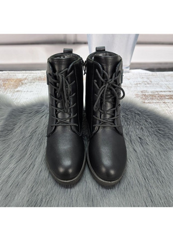 Зимние ботинки женские зимние черные эко-кожа на меху Nayasitun из искусственной кожи