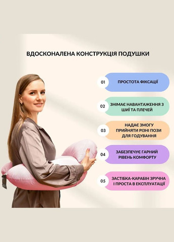 Подушка для годування 60х70х16 - Диванчик смужка пудра IDEIA (322112099)