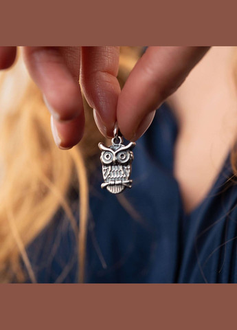 Срібна підвіска Сова (чорніння) 131963 Oniks (267404472)