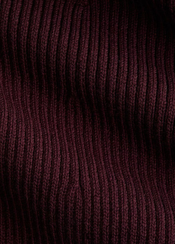 Бордовое кэжуал платье H&M однотонное