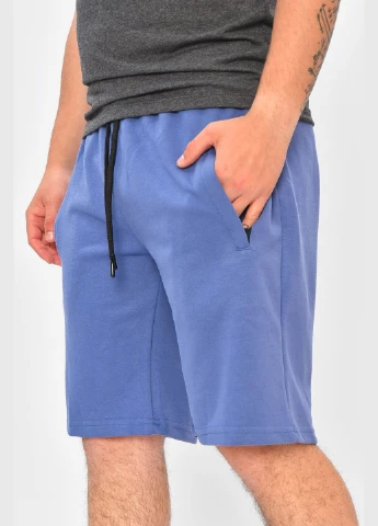 Шорти чоловічі однотонні блакитного кольору Let's Shop (330982570)
