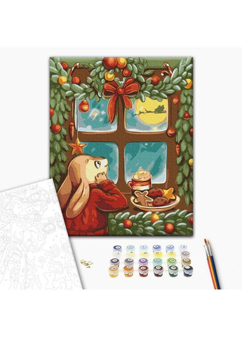 Картина по номерам Сказка за окном ©Лазаренко Елена 30x40 Новогодние картины Brushme (371159935)