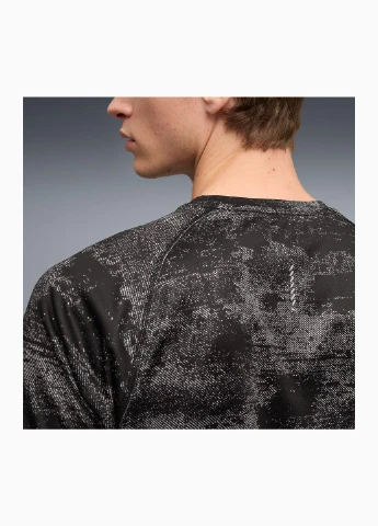 Чорна футболка run velocity printed tee men Puma