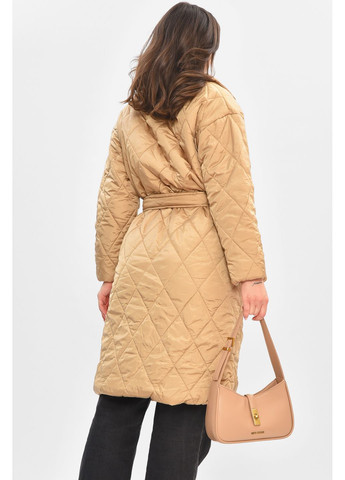 Темно-бежева демісезонна куртка жіноча демісезонна темно-бежевого кольору Let's Shop