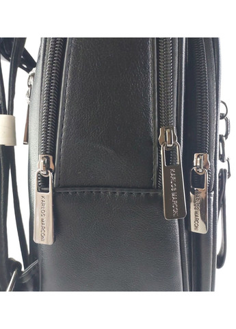 Рюкзак жіночий місткий з екошкіри на два відділення чорний Karlos Marconi (368774406)