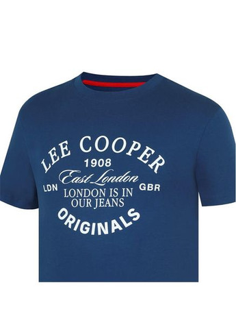 Темно-синяя мужская футболка Lee Cooper