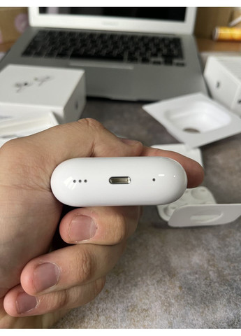 Навушники AirPods Pro 2 з роз’ємом Lightning White бездротові +гарантія та чохол у подарунок! No Brand (370269434)