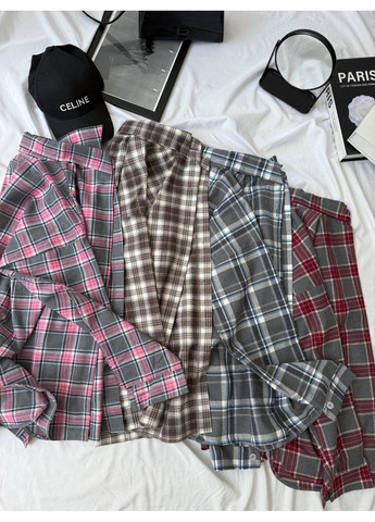 Розовая повседневный рубашка Україна с длинным рукавом