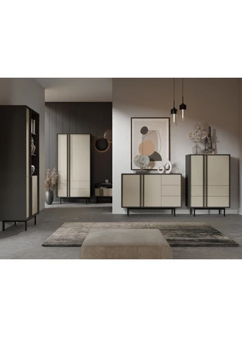 Витрина ALSY REG 4 83х155х43 антрацит / Jurek (374114319)