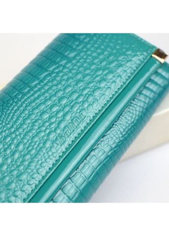 Бірюзовий жіночий лаковий шкіряний гаманець на кнопці Balisa (360989546)