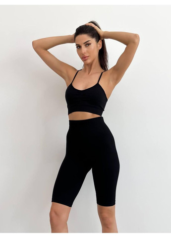 Женский фитнес костюм PUSH UP / Бесшовный женский спортивный костюм топ + шорты / Женский компрессионный фитнес комплект No Brand (367102266)