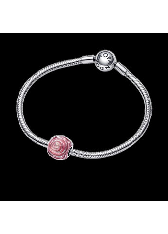 Серебряный шарм Пандора "Цветущая розовая роза" 793212C01 Kabluchka (355344474)