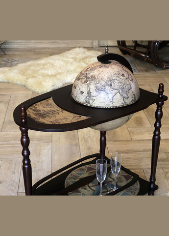 Глобус бар із столиком Зодіак кремовий сфера 33 см (33035N) Гранд Презент (282738184)