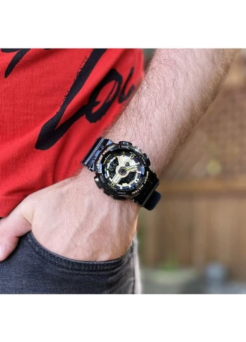 Чоловічий спортивний наручний годинник 1834 Black-Gold Skmei (382686626)