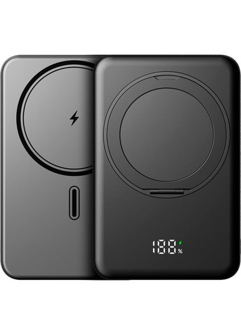 Power Bank HOLDIX Magnetic Wireless Charge 15W GP-PBW302 10000mAh Чорний Gelius (372465066)