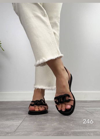 Женские стильные женские балетки | пудровые однотонные цепочки натуральная замша (329454238)