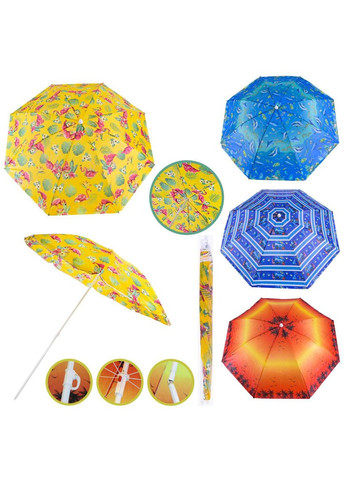 Комбинированный зонтик пляжный (высота – 1,8 м; диаметр – 1,55 м) вид 3 (pb25120) MIC (362434195)