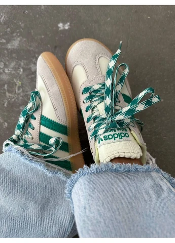 Зелені літні кросівки adidas samba x wales bonner green адідас самба зелені No Brand