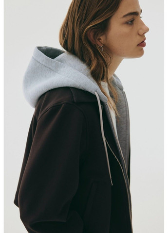 Темно-коричнева демісезонна жіноча двошарова куртка н&м (58494) xs темно-коричнева H&M