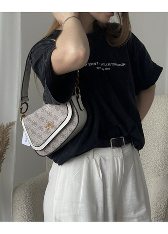 Женская сумка Guess Saddle Bag G Dream багет на плечо Гес крос боди пудровый седло No Brand (362495130)