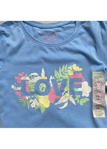 Синяя футболка набор 2 шт детская на девочку,, синяя, белая Primark