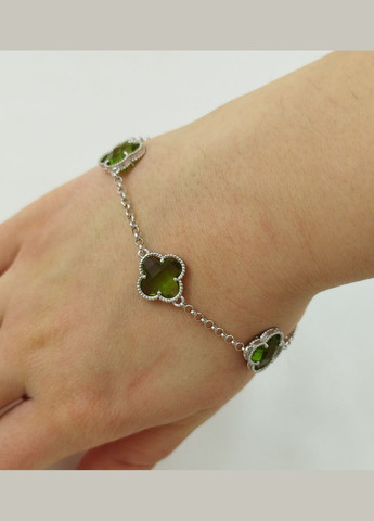 Браслет срібний із султанітом "Конюшина" БЛТ/Б-слт Shatlen Браслет (341319950)