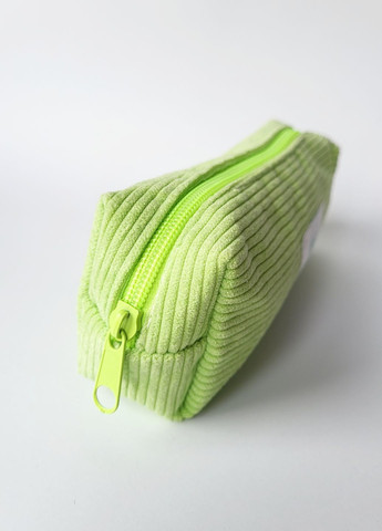 Мягкий стильный вельветовый тканевый пенал на молнии для школы и офиса Lucky зеленый No Brand (319617092)