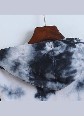 Худи утепленное с эффектом тай-дай серое No Boundaries (311669516)