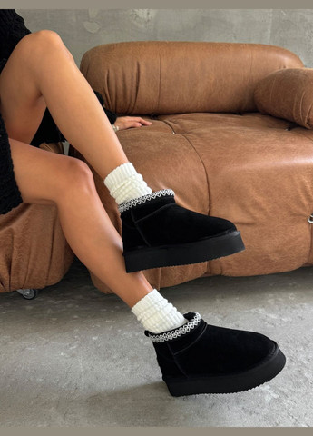 Угги с вышивкой на платформе натур. замша, угги платформа ITTS (305569471)