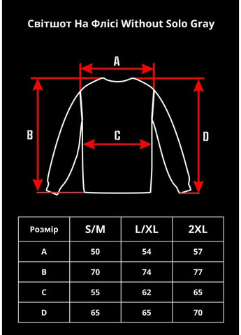 Утеплений оверсайз світшот на флісі Solo Gray Without (362441490)