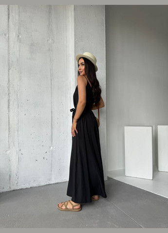 Чорна повсякденний, кежуал, коктейльна літній сарафан максі Fashion Girl