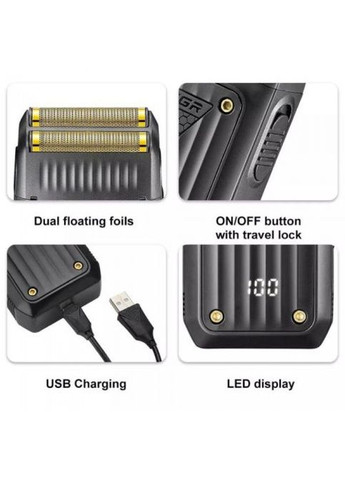 Електробритва V-363 шейвер для сухого гоління з LED Дисплеєм Чорний VGR (298618492)