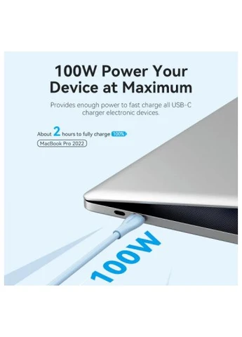 Оригинал! Кабель USB 2.0 Type-CM - 2хType-CM Y-Splitter 1.5м 100W Blue Silicone Type Vention (399788273)
