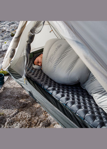 Матрац туристичний надувний одномісний CNH22DZ018, надлегкий, 183х58х7 см, сірий, для туризму із мішком для надування Naturehike (353505576)