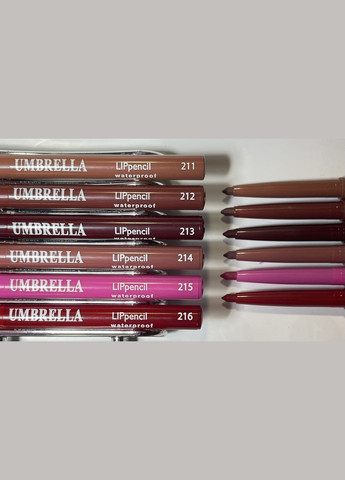Контурний олівець для губ водостійкий механічний Umbrella waterproof lip pencil (293970091)