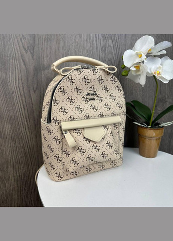 Модный женский мини рюкзачок Гесс, маленький рюкзак прогулочный Guess стиль No Brand (334730726)