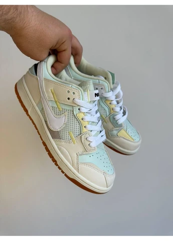 КРОССОВКИ ЖЕНСКИЕ NIKE SB DUNK BEIGE GREEN НАЙК СБ ДАНК ЗЕЛЕНЫЕ No Brand зелёные демисезоны (392010807)
