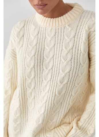 Вязаная женская кофта в косички Lurex (367007646)