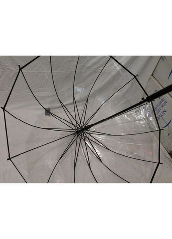 Зонт Прозрачный на 16 спиц (карбон) трость полуавтомат черная ручка (т2000) Toprain (285452099)