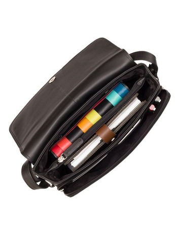 Чорна жіноча шкіряна сумка 3190 BLK Claudia Visconti (303830498)