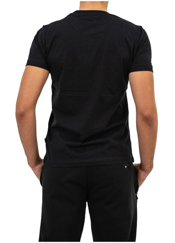 Черная футболка мужская Hugo Boss Logo Label Patch