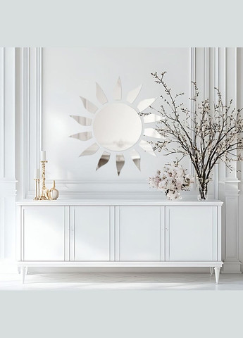 Дзеркальний декор акриловий самоклеючий срібло,15шт (D) SW-00002501 Sticker Wall (370944106)