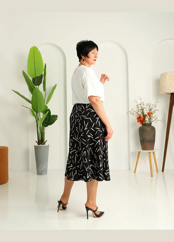 Літня спідниця трапеція 321АЛ сіра No Brand (297707848)