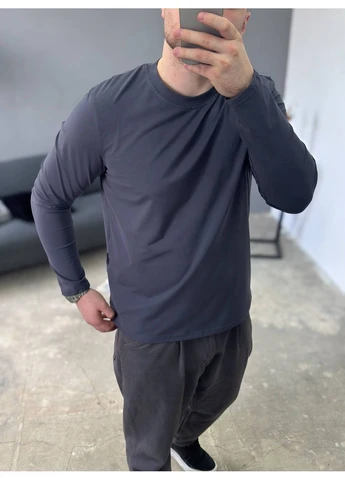 Графитовый лонгслив No Brand