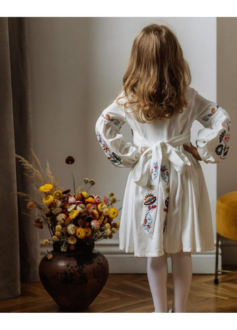 Біла вишиванка-сукня Kashtanchik льон (366213550)