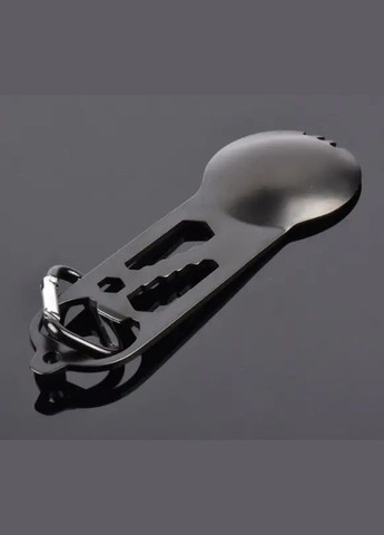 Набор туриста мультитул Ложка-вилка CRKT Eat'N Tool + Открывалка, Ключ, Карабин (5002027) Clefers (300694584)
